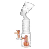 Pharoah Head Frosted Glass Water Pipe | 11.5" | 14mm F