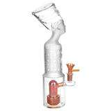 Pharoah Head Frosted Glass Water Pipe | 11.5" | 14mm F