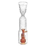 Pharoah Head Frosted Glass Water Pipe | 11.5" | 14mm F