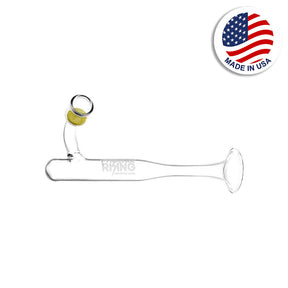 Phoenix Rising Batty Bat Hand Pipe, 5" Clear with Deep Bowl, Side View