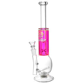 Phoenix Rising 12" Blacklight Glycerin Water Pipe with 14mm Female Joint, Front View