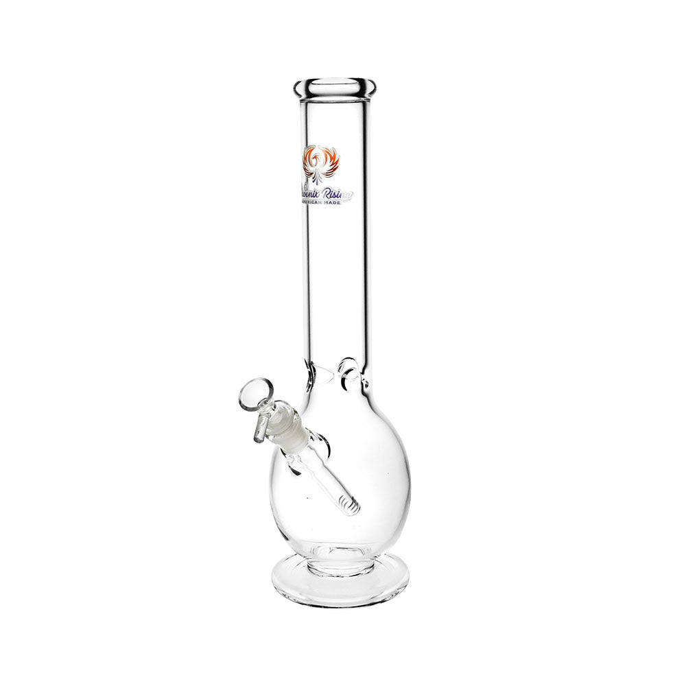 Phoenix Rising Bubble Haven Water Pipe, Borosilicate Glass, Front View, 14.5"