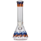 LA Pipes 'Phoenix Rising' Beaker Bong with Color Wrap, 12-inch Height, Glass on Glass Joint