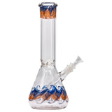 LA Pipes 'Phoenix Rising' Beaker Bong with Color Wrap, 12-inch, Glass on Glass Joint