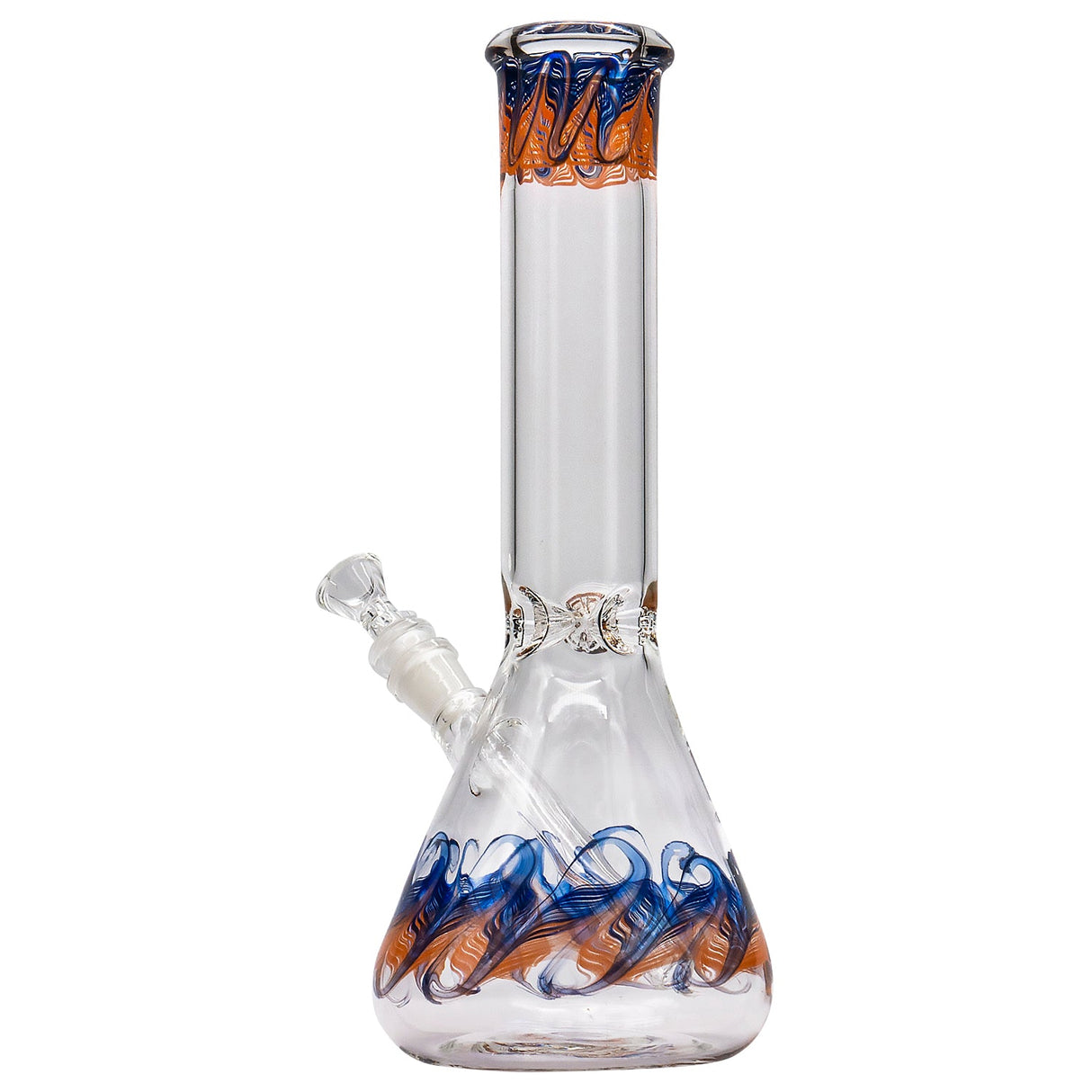LA Pipes 'Phoenix Rising' Color Wrapped Beaker Bong for Dry Herbs, 12-inch, USA Made