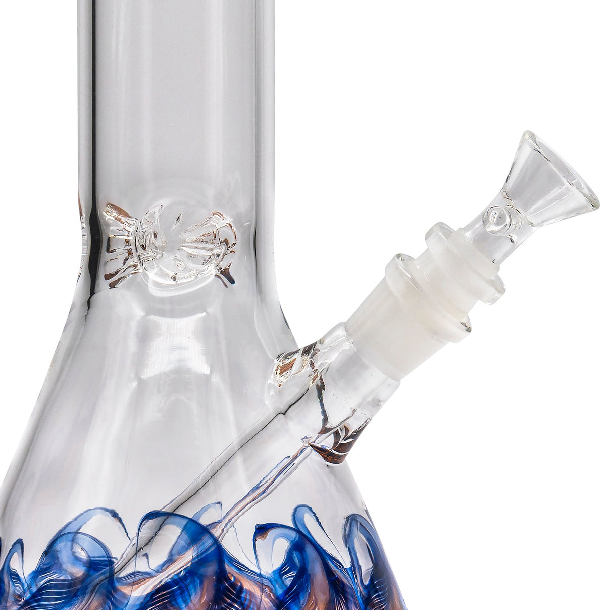 LA Pipes 'Phoenix Rising' Beaker Bong, 12-inch, Glass on Glass, USA Made