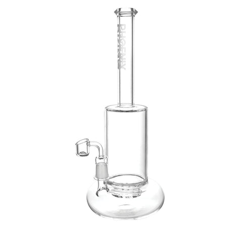 Phoenix Rising Cyclone Dab Rig in Borosilicate Glass, Front View, 13.25" Tall with Clear Chamber
