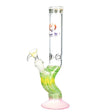 Phoenix Rising 12" Hand Grip Water Pipe with 14mm Female Joint, Borosilicate Glass, Front View