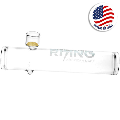 Phoenix Rising Maximus Steamroller - Clear Glass Hand Pipe - Top View with Logo