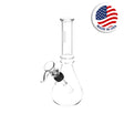 Phoenix Rising Clear Beaker Water Pipe - 6.75" Front View with Removable Bowl