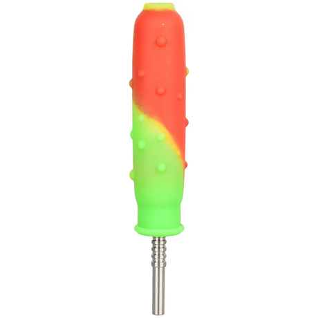 Pickle Richard Silicone Dab Straw | Titanium Tip | 4.75" | Assorted Colors | 10ct Bundle