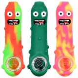 Pickle Richard Silicone Hand Pipe | 4.5" | Assorted Colors | 10ct Bundle