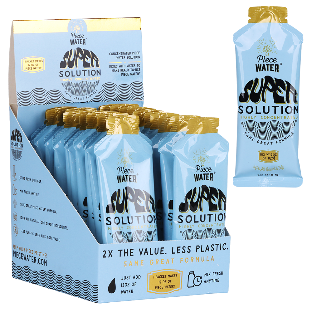 Piece Water Super Solution Packets 25ml, 24 pack counter display of concentrated water pipe additive