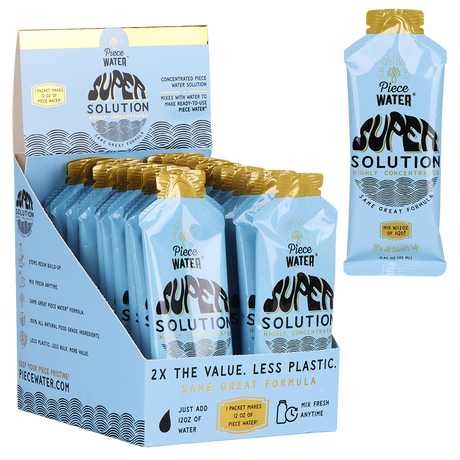 Piece Water Super Solution Packets 25ml, 24 pack counter display of concentrated water pipe additive