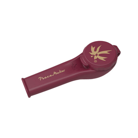 Piecemaker Karma Kayo Silicone Hand Pipe, Black Steamroller Design, with Cap, Top View