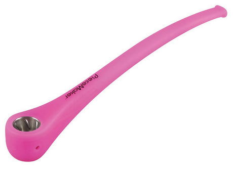 PieceMaker Konjuror 12" Silicone Pipe in Pink with Steel Bowl - Durable & Travel-Friendly