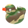 PieceMaker "Kwack" Camouflage Silicone Duck Water Pipe for dry herbs, angled side view
