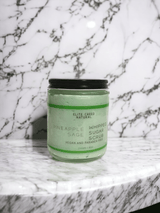 Elite Creed Natural Pineapple Sage CBD Whipped Sugar Scrub on marble surface