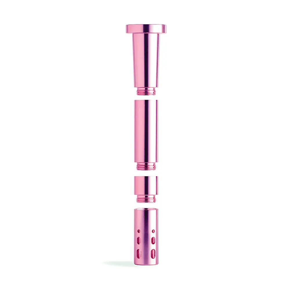 Chill Steel Pipes - Durable Pink Aluminum Downstem Front View for Bongs