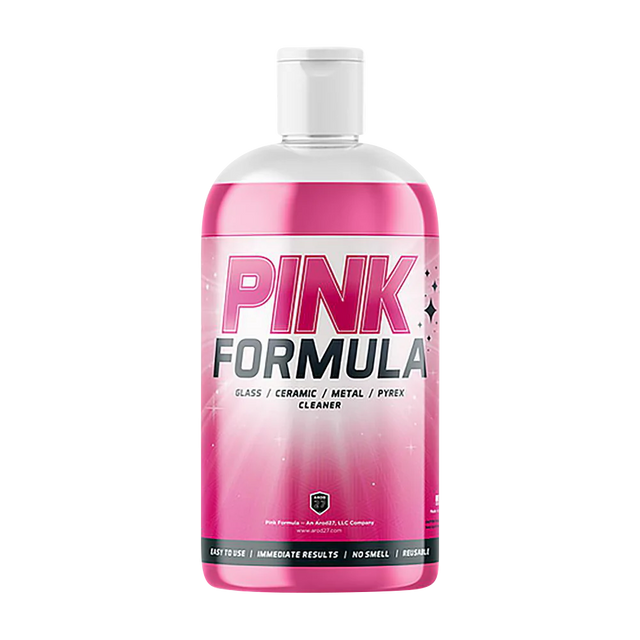 16 oz Pink Formula Cleaner for Pipe & Hookah, USA-Made Cleaning Solution Front View