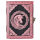 Pink Unicorn Embossed Leather Journal | 5" x 7"