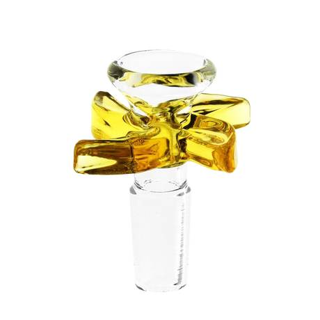 Pinwheel Herb Slide Bowl in Assorted Colors, Borosilicate Glass, 14mm Joint, Front View