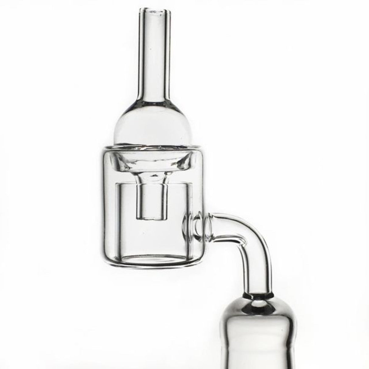 Piranha Boro Thermal Bubble Carb Cap in Clear Borosilicate Glass - Front View