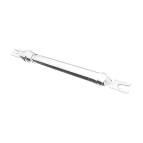Piranha Quartz 5" Fork Style Dabber for Concentrates, Clear, Isolated on White Background