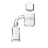 Piranha Quartz Oil Bomb 2pc Thermal Banger Nail for Dab Rigs, Clear Front View