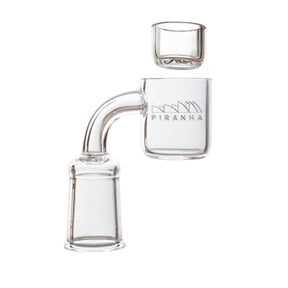 Piranha Quartz Oil Bomb 2pc Thermal Banger Nail for Dab Rigs, Clear Front View