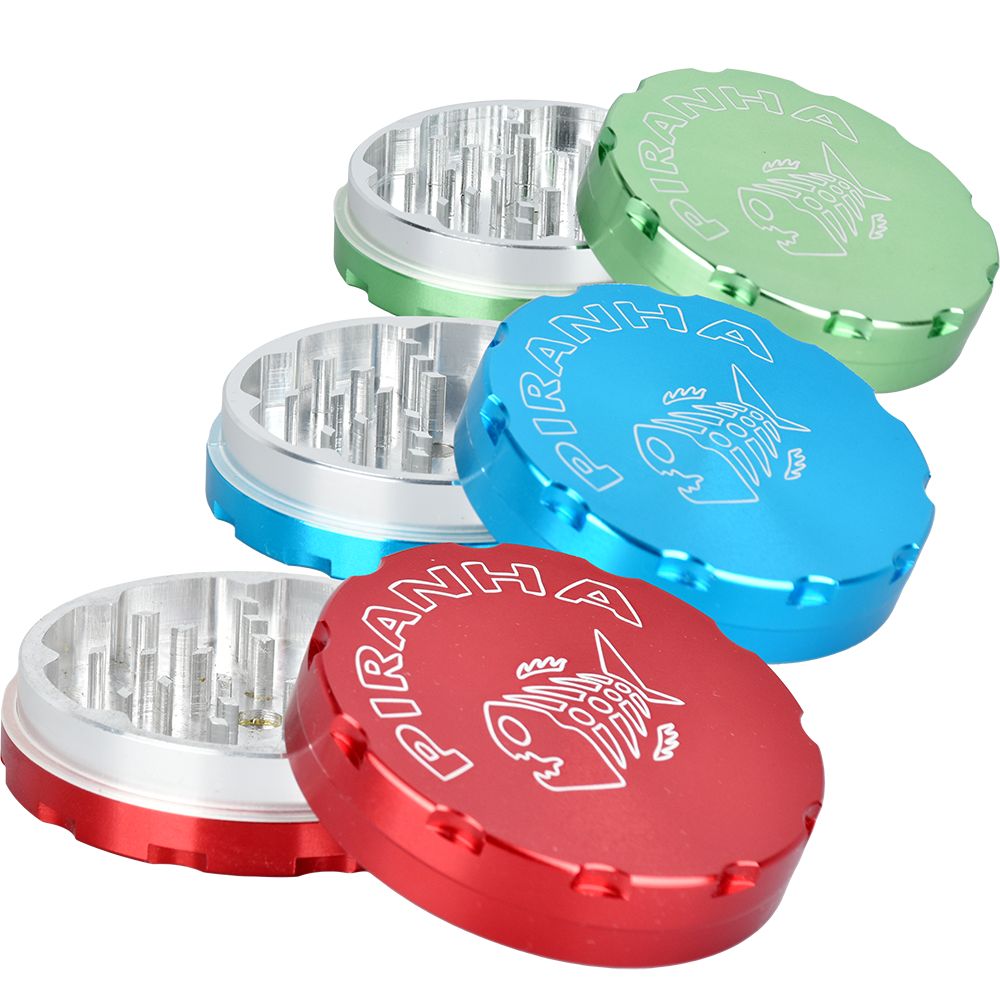 Piranha RETRO Aluminum Grinder | 2pc | 2.5"