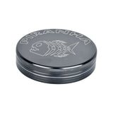 Piranha RETRO Aluminum Grinder | Black | 2pc | 3.5"