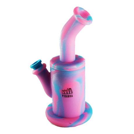Piranha Silicone 9" Oil Rig in Assorted Colors with 14mm Female Joint - Front View
