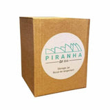 Piranha Storage Jar packaging box with logo on a seamless white background