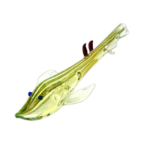 AFM Fish Shaped Glass Hand Pipe in Vibrant Colors with Borosilicate Glass, Top View