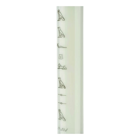 MAV Glass 18" Hieroglyph Beaker Bong with Ice Pinch, Slit Perc - Close-up