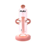 MAV Glass 2-Tone Double Uptake Pillbox Rig with Showerhead Perc, 14mm Female Joint, Front View