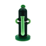 MAV Glass 2-Tone Double Uptake Pillbox Rig with Showerhead Perc, Front View on White Background