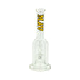 MAV Glass Octoperc Beast 14" shower perc bong, front view with gold MAV lettering on a clear glass tube
