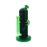 MAV Glass 2-Tone Double Uptake Pillbox Rig with Showerhead Perc, Bent Neck, Front View