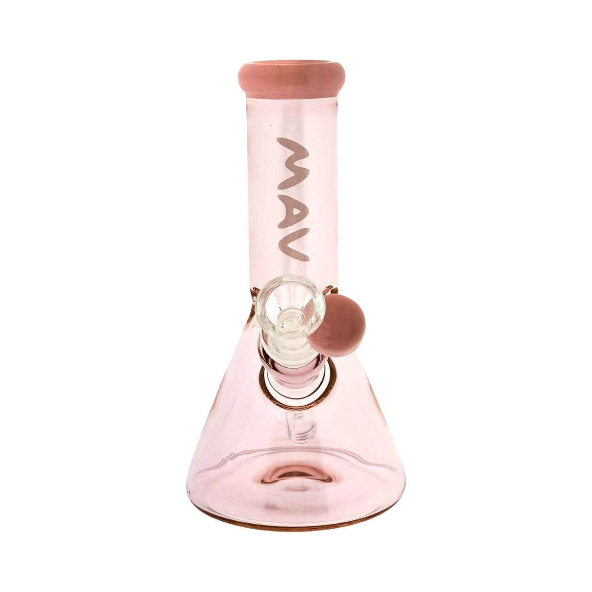 MAV Glass 7" 2 Tone Mini Beaker Bong with 14mm Bowl - Front View on White Background