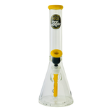 MAV Glass 15" Chiquita Accented Beaker Bong with Borosilicate Glass, front view on white background