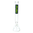 18" MAV Glass Classic Beaker Bong with Borosilicate Layered Slab, Front View