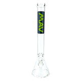 18" MAV Glass Classic Beaker Bong with Borosilicate Layered Slab, Front View