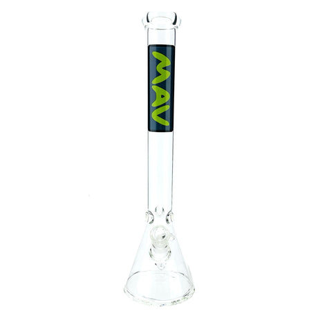 18" MAV Glass Classic Beaker Bong with Borosilicate Layered Slab, Front View