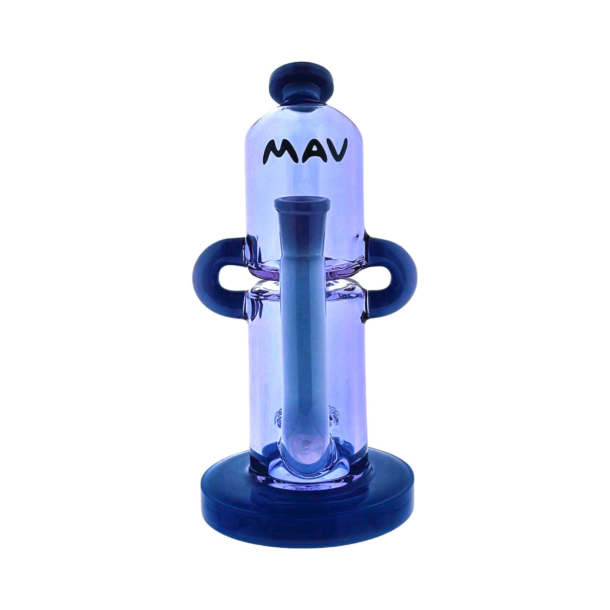 MAV Glass 2-Tone Double Uptake Pillbox Rig with Showerhead Perc, 14mm Female Joint