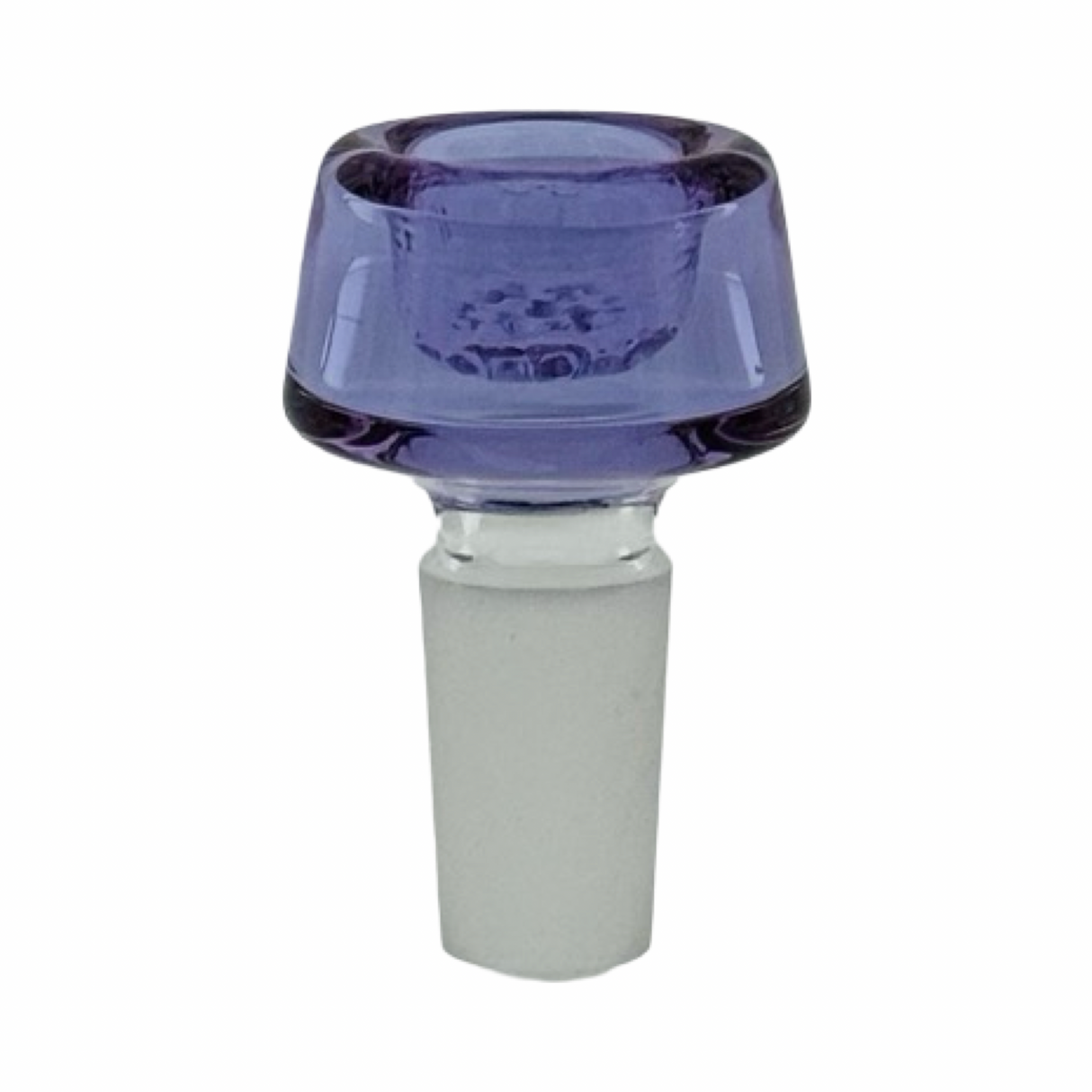 MAV Glass 7 Hole Pro Bowl 14mm in purple, front view on white background, durable borosilicate