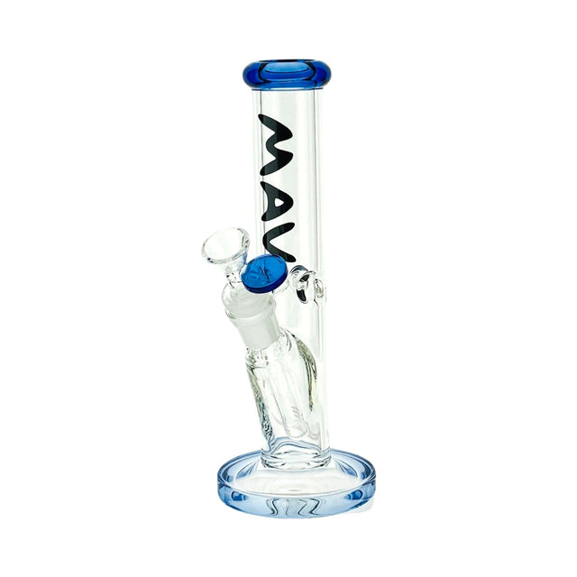 MAV Glass 8" Color Top Mini Straight Bong with 14mm Bowl - Front View on White Background