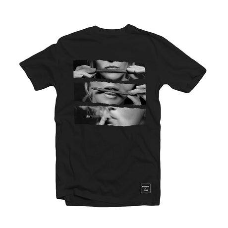 Playboy x RYOT Black T-Shirt featuring iconic imagery, available in Large, Medium, X Large sizes