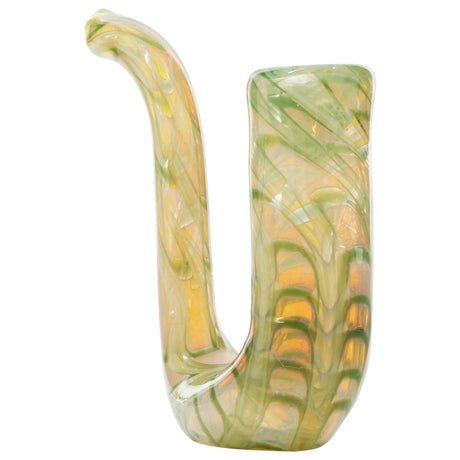 LA Pipes Pocket Sherlock Pipe in Green, Side View, Color Changing Borosilicate Glass
